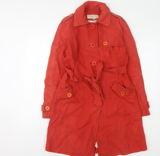 Karen Millen Women's Red Trench Coat Size 12