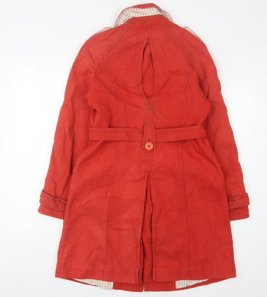 Karen Millen Women's Red Trench Coat Size 12