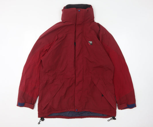 Sprayway Men's Red Winter Nylon Hooded Jacket L