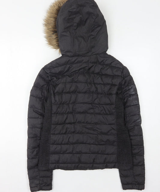Superdry Women's Black Puffer Jacket - Medium