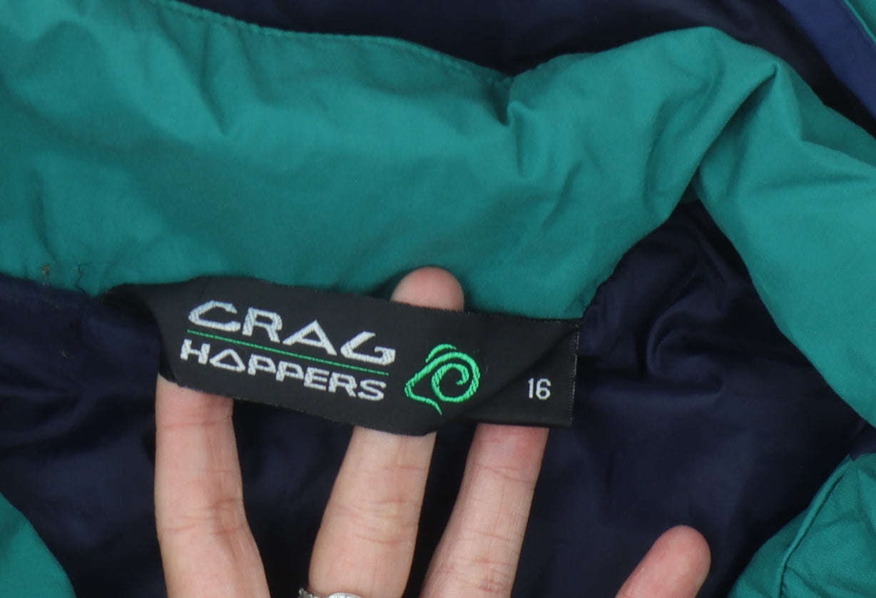 Craghoppers Women's Green Parka Jacket Size 16 Waterproof