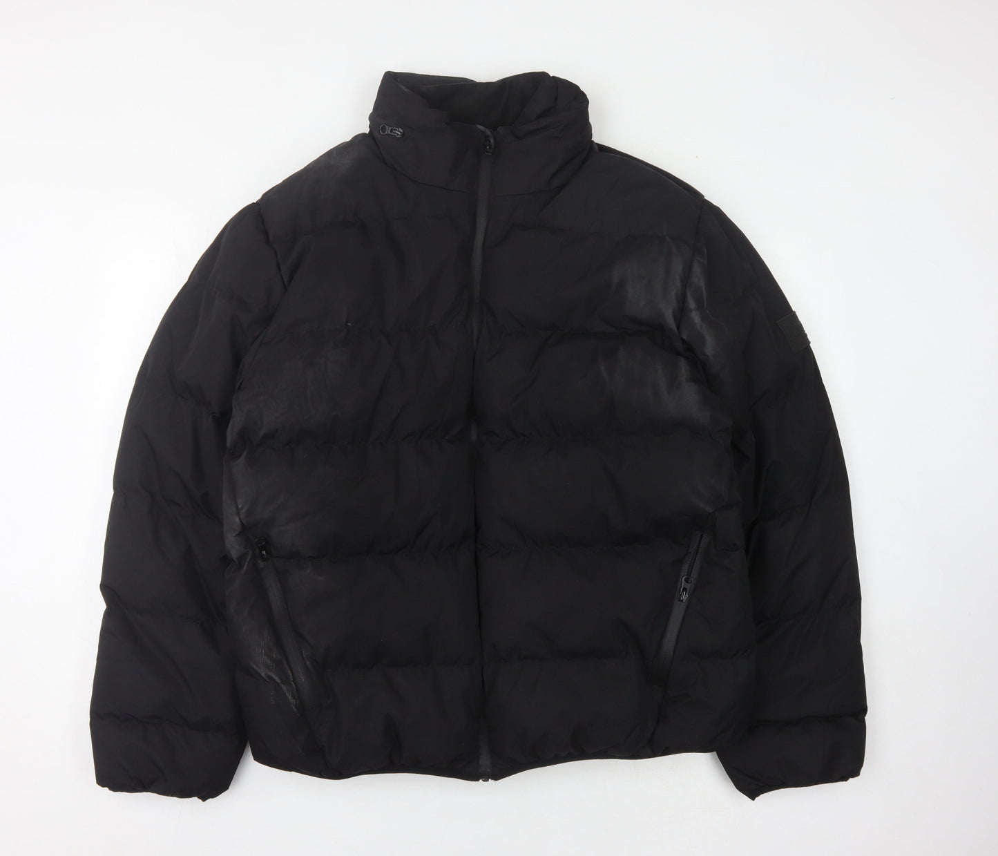 Lonsdale Men's Black 2XL Puffer Jacket with Zip
