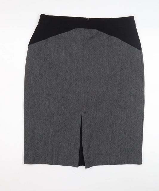 Debenhams Women's Grey Pencil Skirt Size 14