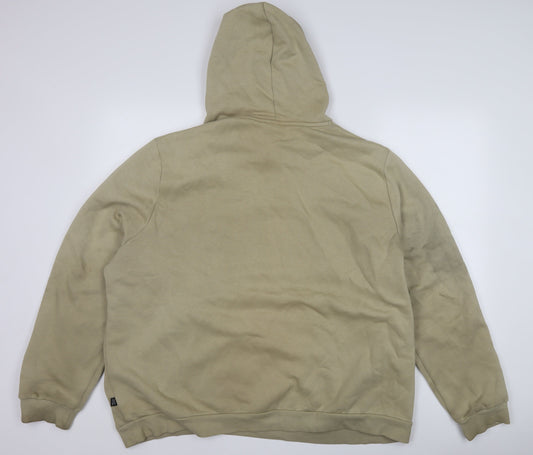 Puma Men's Beige 2XL Pullover Hoodie with Logo