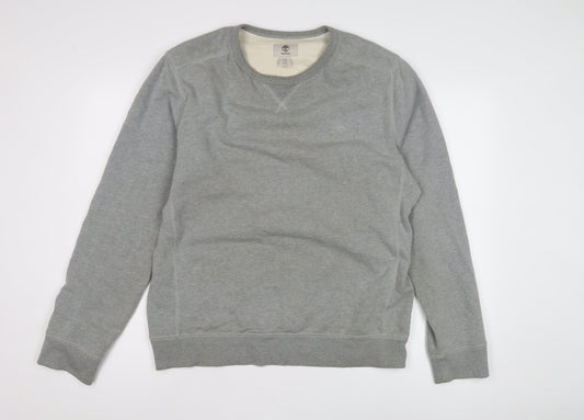 Timberland Men's Grey Crew Neck Pullover Sweatshirt L