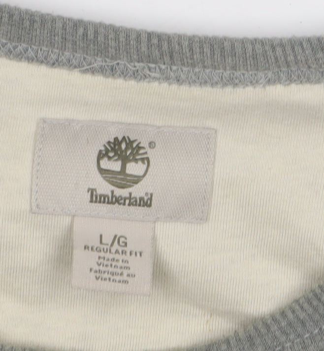 Timberland Men's Grey Crew Neck Pullover Sweatshirt L