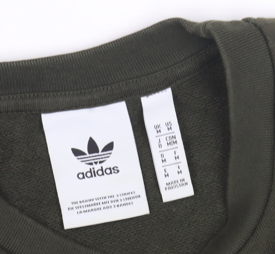 Adidas Men's Green Pullover Sweatshirt M