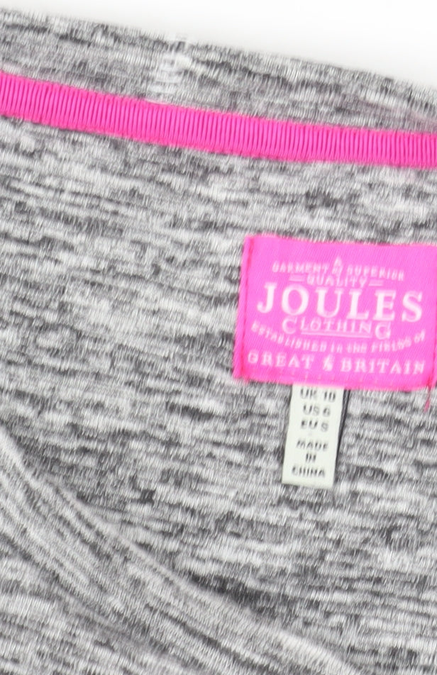 Joules Women's Grey Raglan Sleeve Jersey Dress Size 10