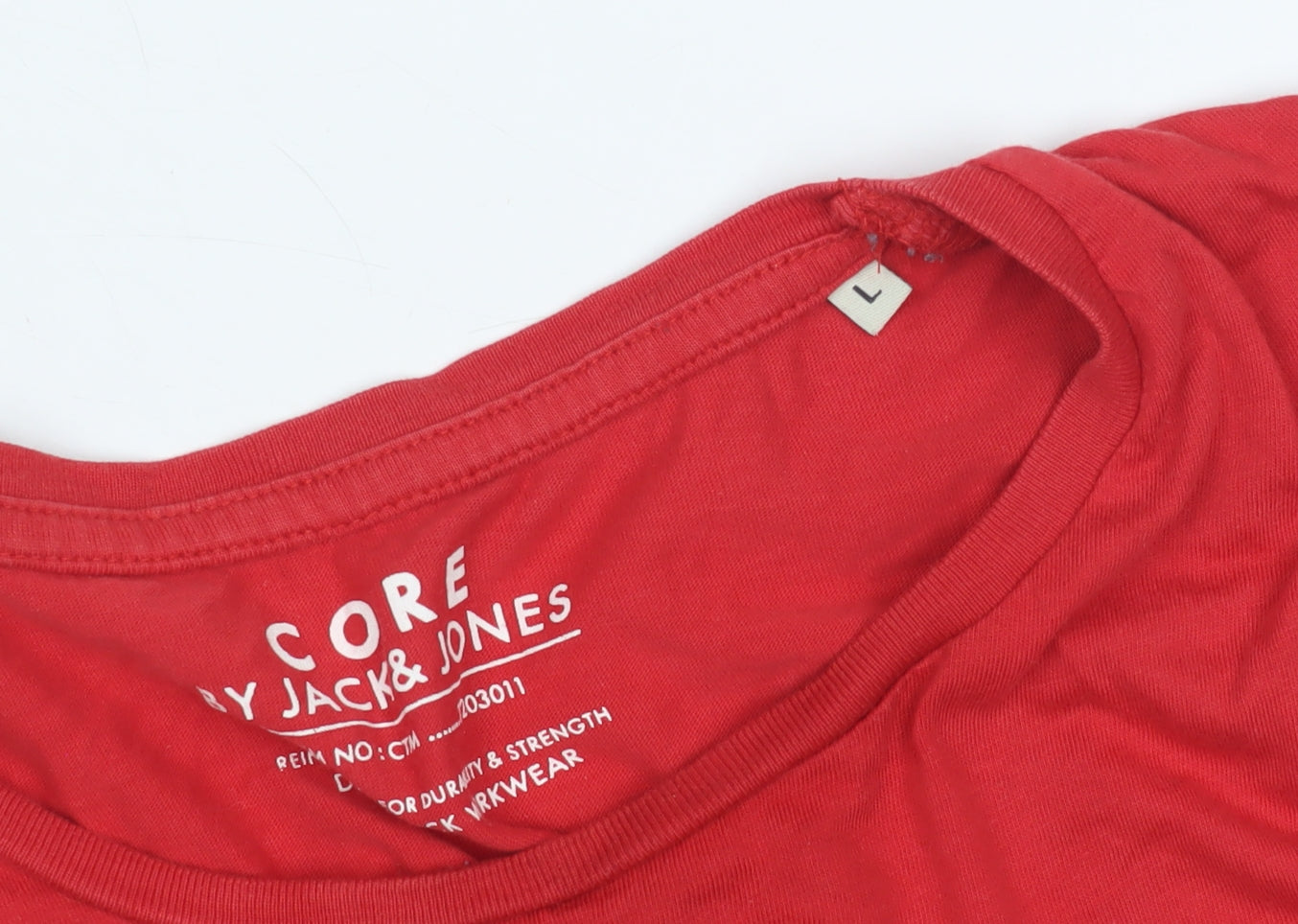 Jack & Jones Red Unisex T-Shirt, L, Casual Style