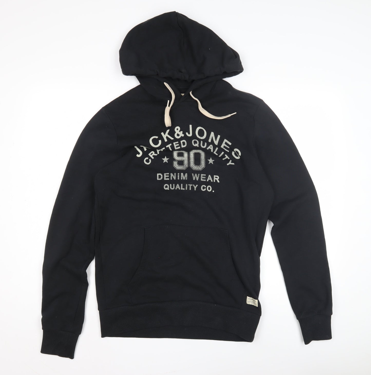Jack & Jones Men's Black S Hoodie Pullover Logo