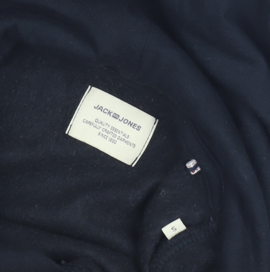 Jack & Jones Men's Black S Hoodie Pullover Logo
