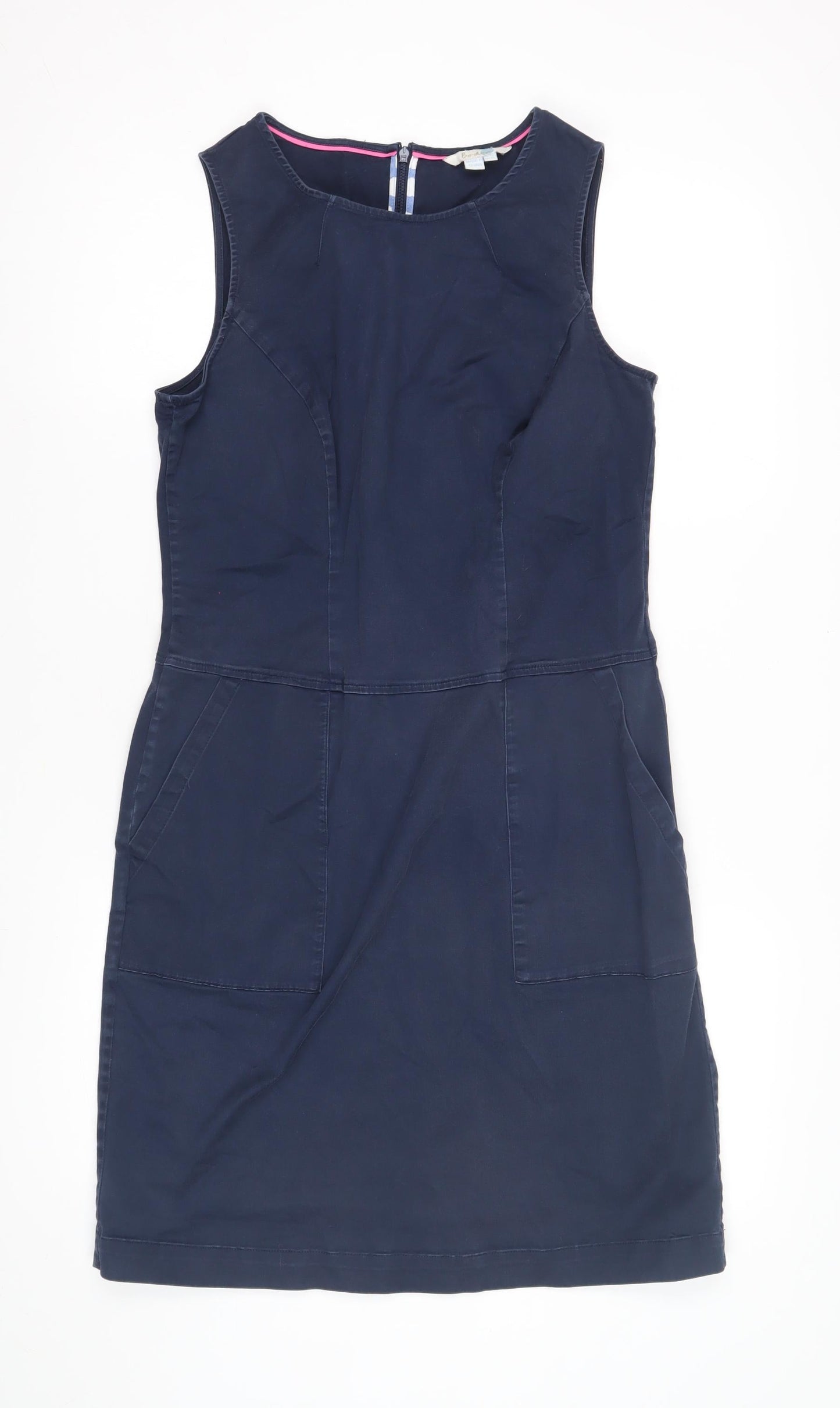Boden Women's Blue Sheath Dress, Size 12 - Casual Sleeveless