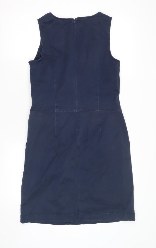 Boden Women's Blue Sheath Dress, Size 12 - Casual Sleeveless