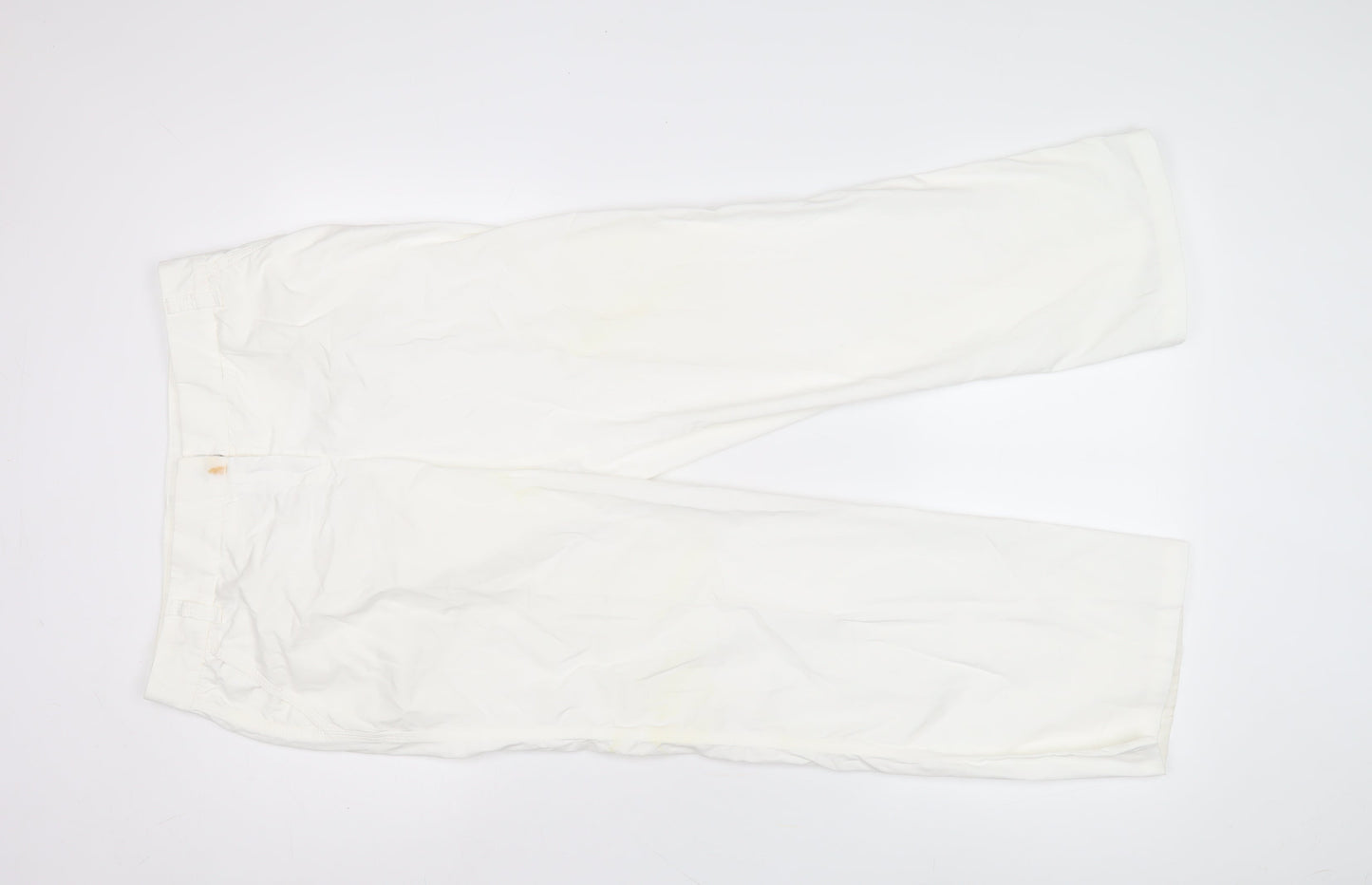 Lacoste Women's White Cotton Trousers, Size 12, Good Condition