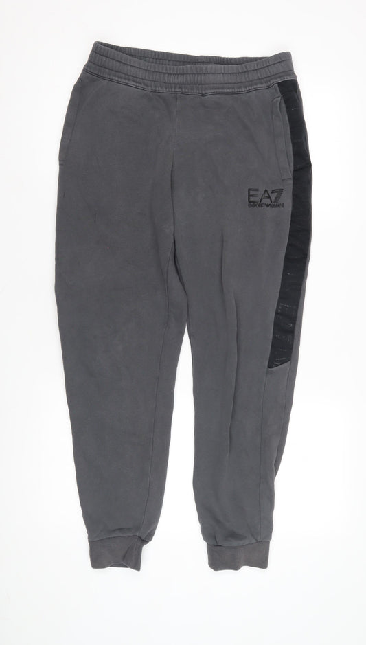 Emporio Armani Men's Grey Joggers, M, Activewear Comfort