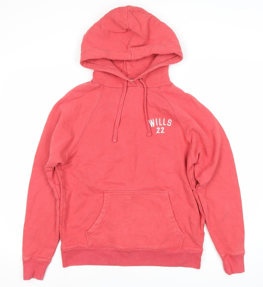 Jack Wills Women's Pink Hoodie, Size 6, Relaxed Fit