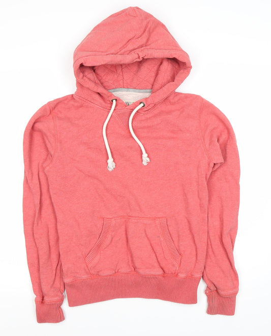 Womens UK 10 Regular Jack Wills Pink Pullover Hoodie