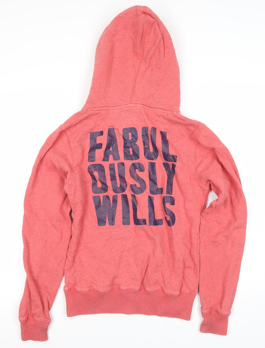 Jack Wills Women's Pink Pullover Hoodie Size 10