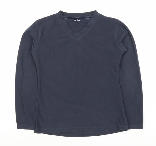 Peter Storm Women's Blue Pullover V-Neck Sweatshirt Size 8