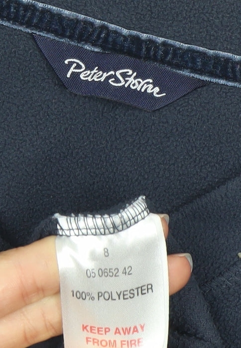 Peter Storm Women's Blue Pullover V-Neck Sweatshirt Size 8