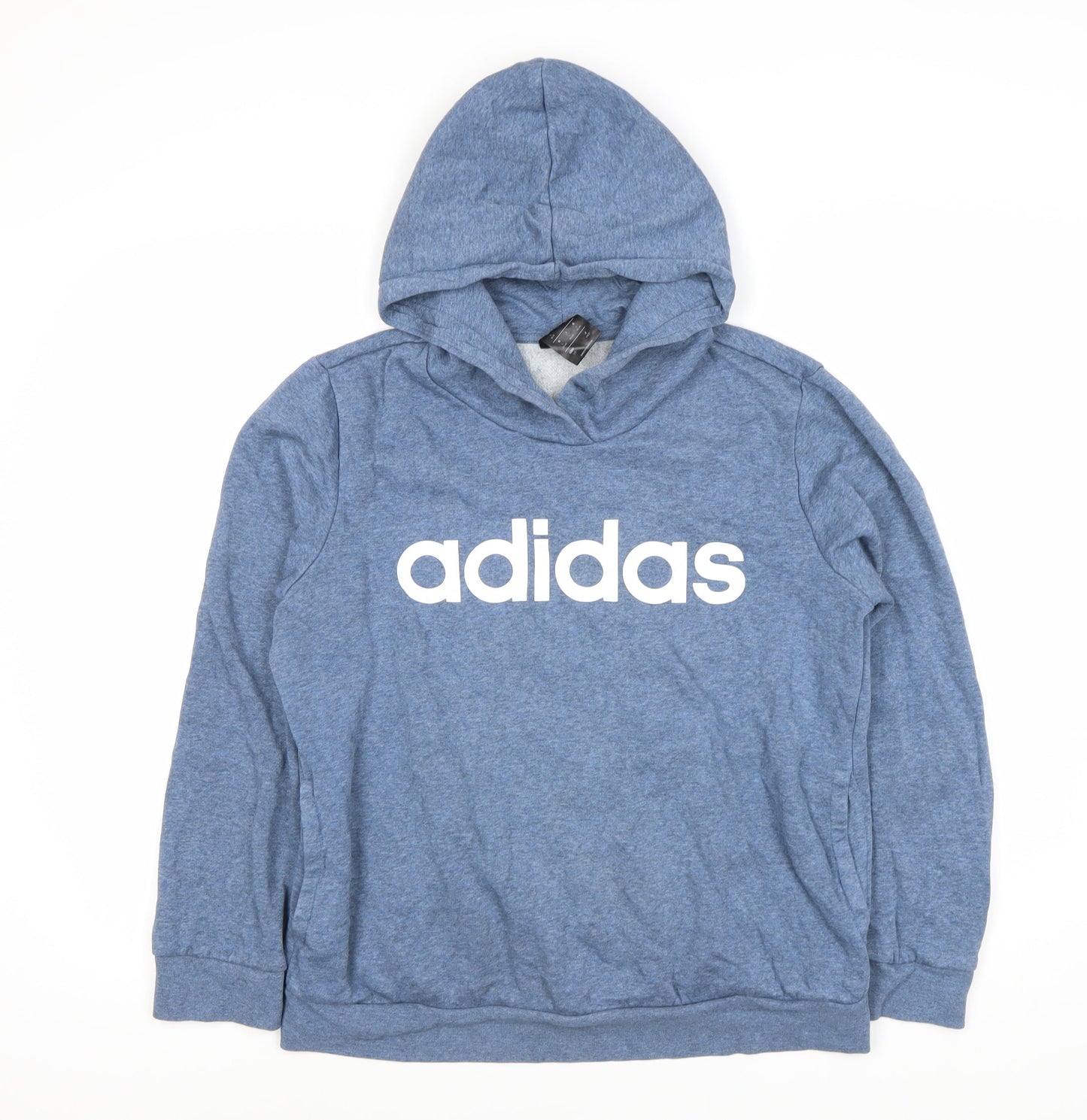 Adidas Women's Blue Pullover Hoodie, Size 16, Casual Sporty Style