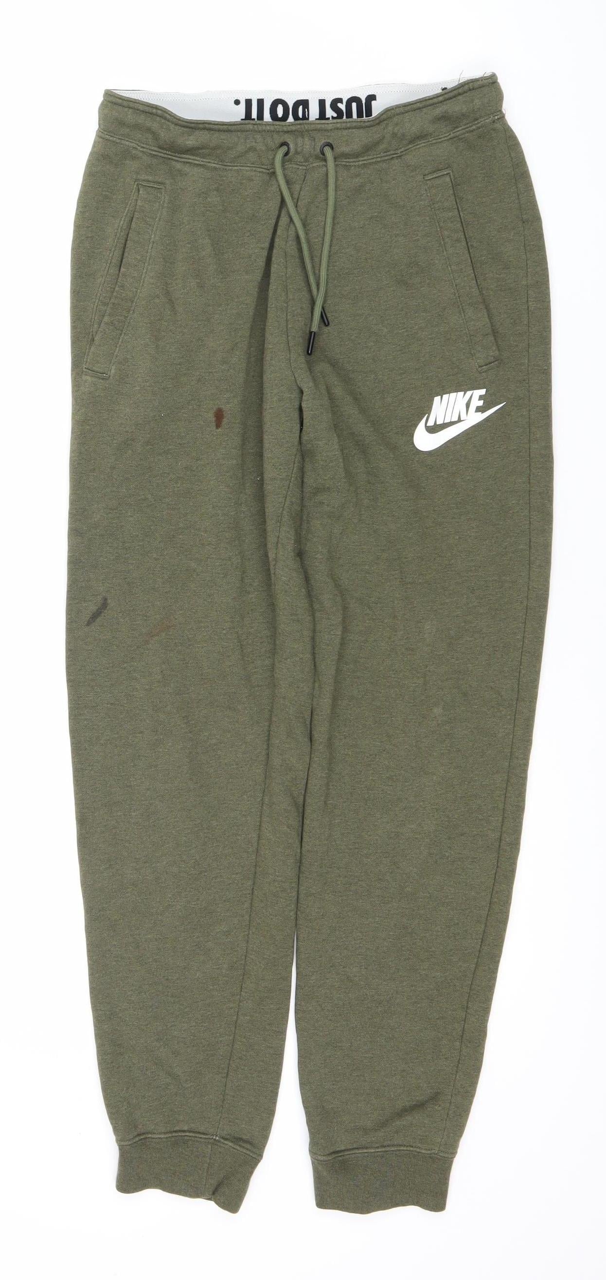 Nike Men's Green Jogger Trousers S Gym Training