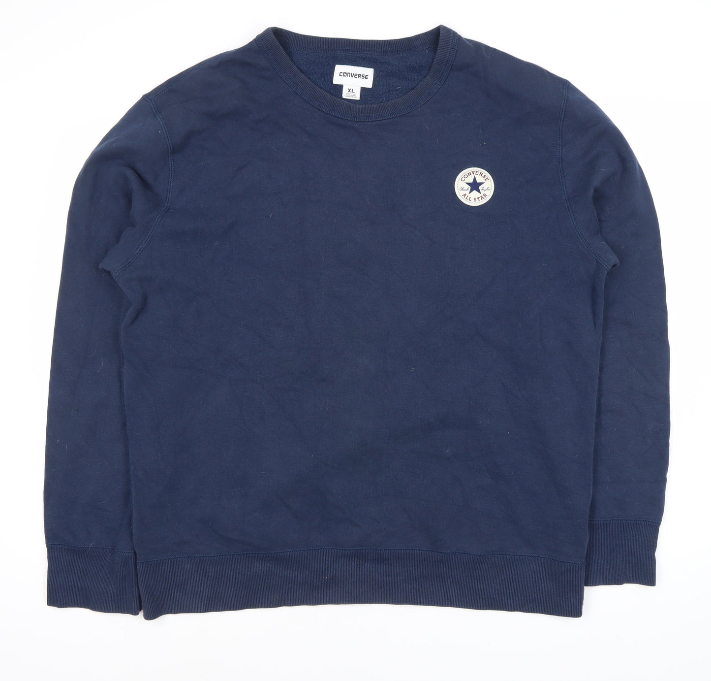 Converse Men's Blue XL Pullover Sweatshirt - Logo Accent