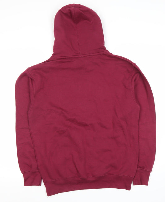 ALUMNO Unisex Red Graphic Hoodie S Pullover
