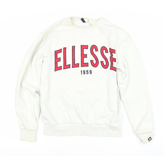 Ellesse Women's White Medium Pullover Sweatshirt