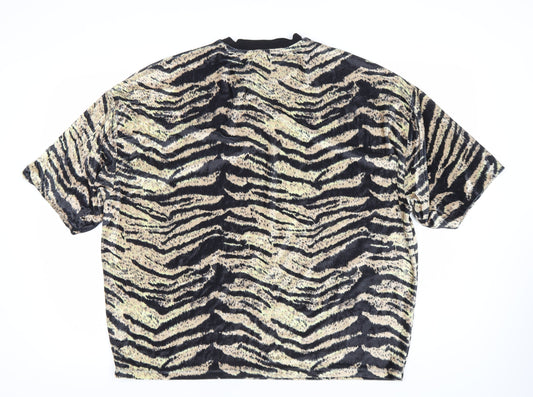 ASOS Men's M Animal Print Black T-Shirt Short Sleeve
