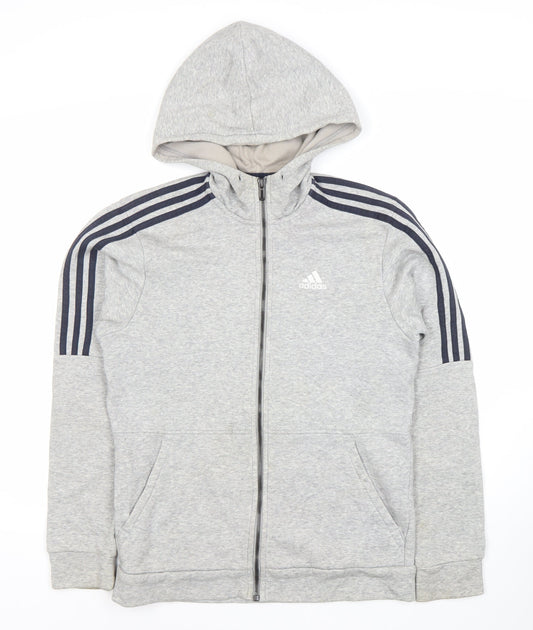 Adidas Men's Grey Full Zip Hoodie XS