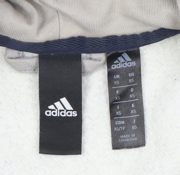 Adidas Men's Grey Full Zip Hoodie XS