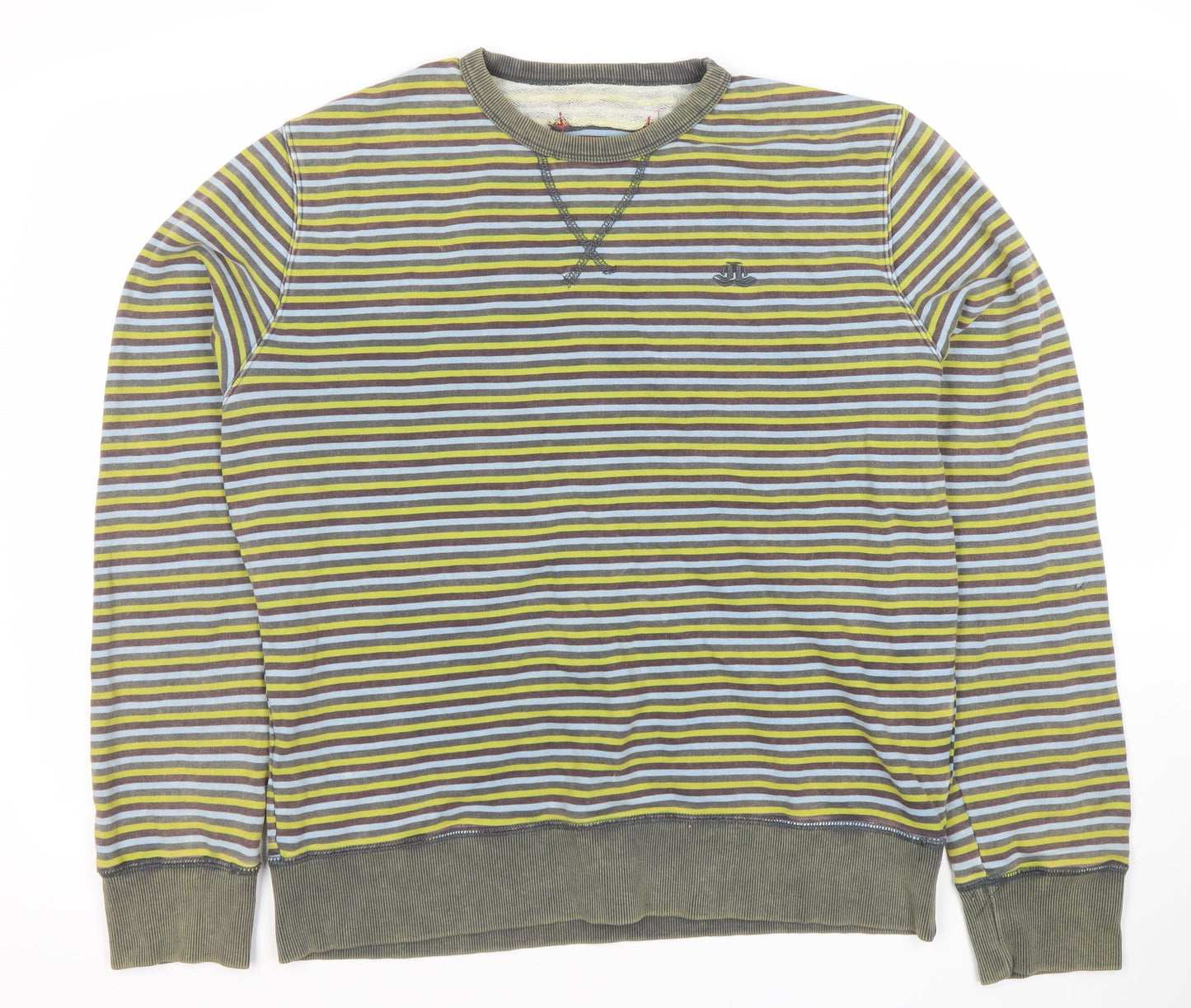 Jack & Jones Men's Multicoloured Striped Sweatshirt, S