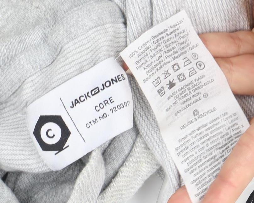 Jack & Jones Men's Grey Pullover Hoodie M