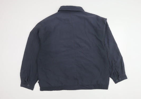 Farah Men's Blue Cotton-Nylon Casual Jacket L