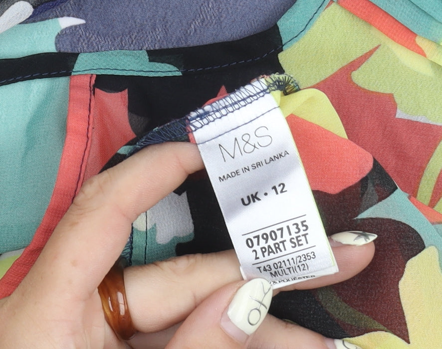 Brand and care label for Marks & Spencer Multicoloured Top, size 12, Women's