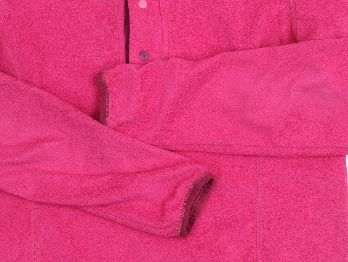 O'Neill Women's Pink Fleece Snap Pullover - Size L