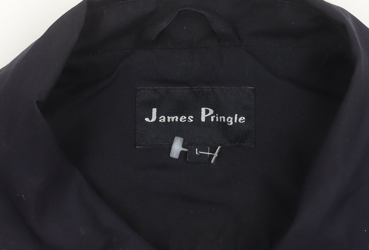 James Pringle Men's Black Mid-Length Classic Jacket