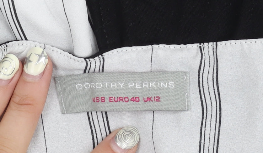 Dorothy Perkins Women's Black & White Striped Top, Size 12