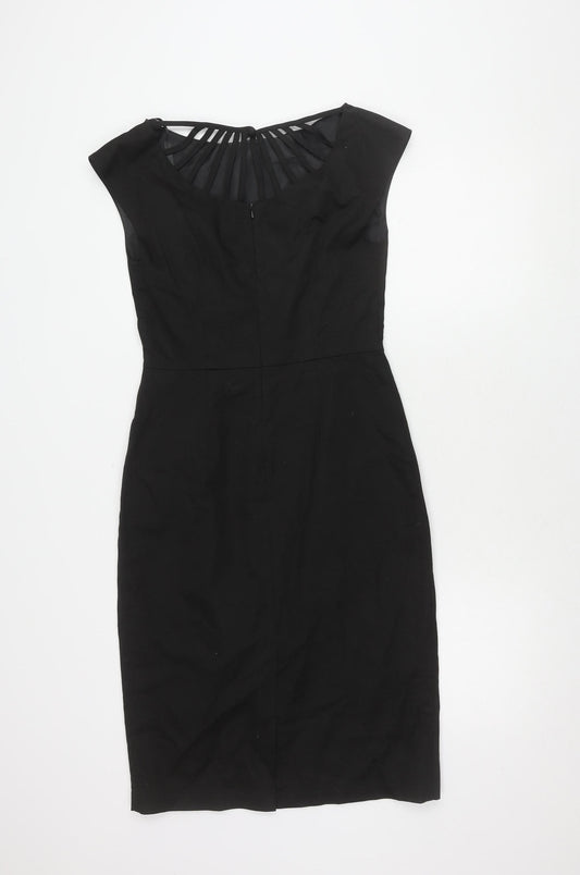 Laura Ashley Black Sheath Dress - Size 8, Classic Cocktail