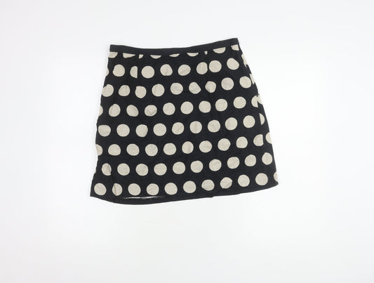 Cath Kidston Women's Black Polka Dot Skirt Size 12