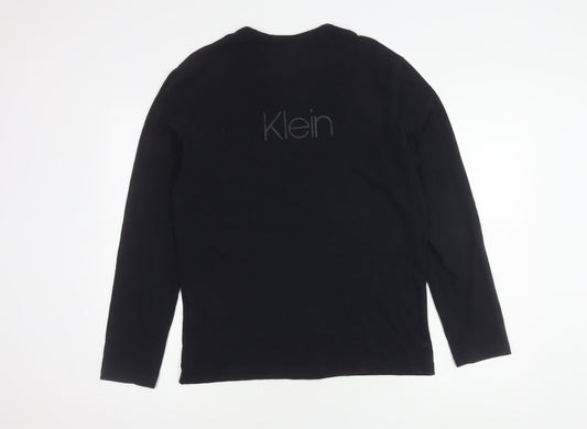 Calvin Klein Men's Black 2XL Long Sleeve T-Shirt