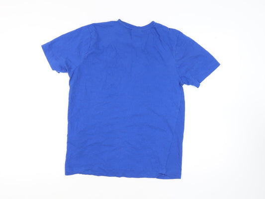 Mens UK Size S Slazenger Blue Cotton T-Shirt