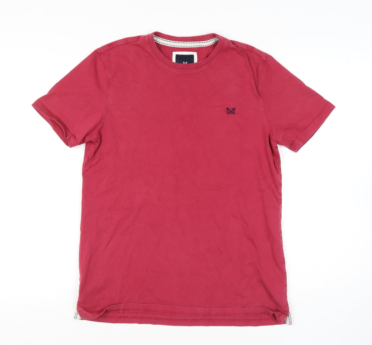 Crew Clothing Men's Red Cotton Logo T-Shirt - Size S