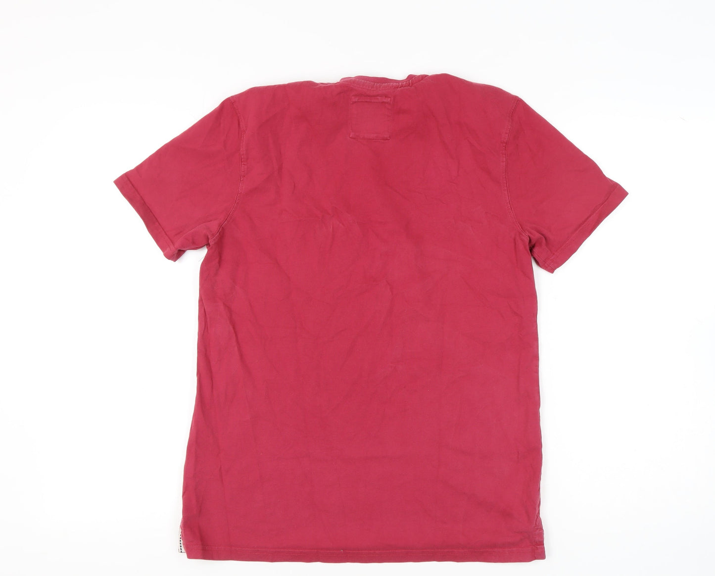 Crew Clothing Men's Red Cotton Logo T-Shirt - Size S