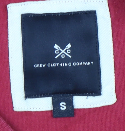 Crew Clothing Men's Red Cotton Logo T-Shirt - Size S