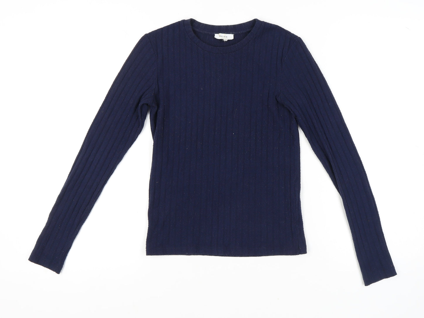 Reiss Women’s Blue Knit Crew Neck Slim Top - Size S