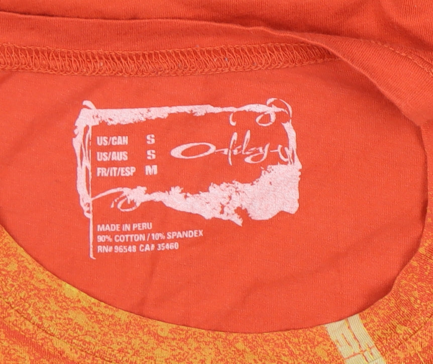 Oakley Women's Orange Slim Fit T-Shirt - Size S