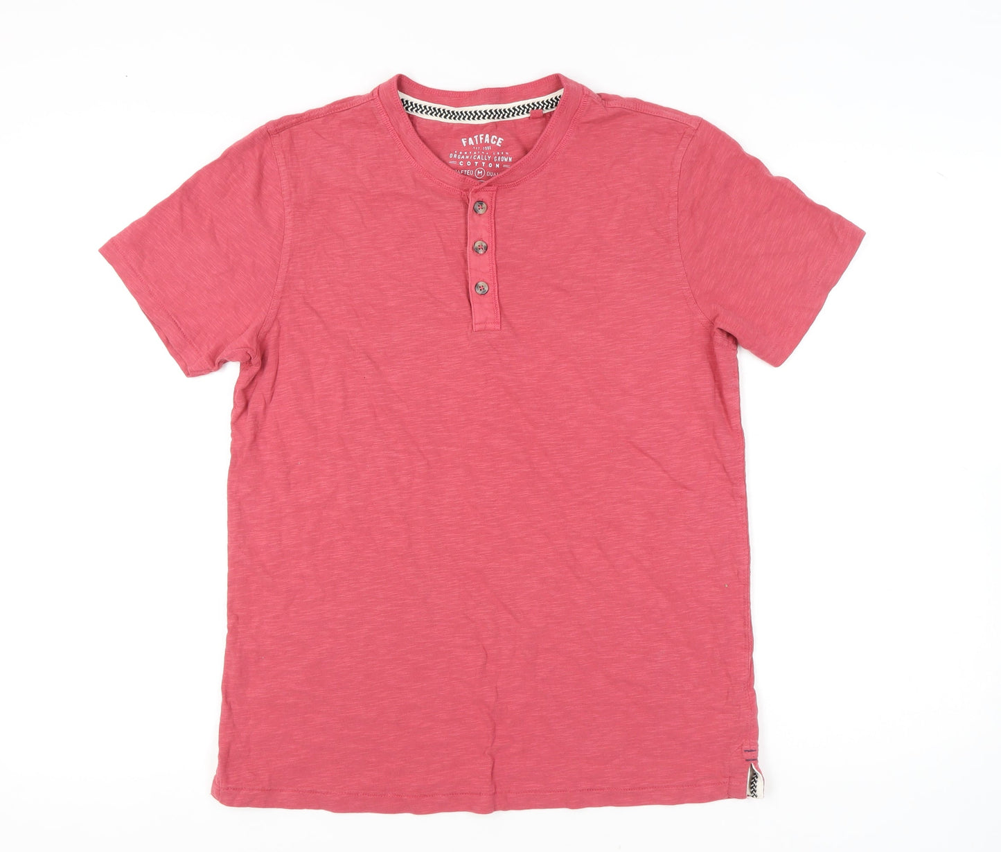 FatFace Men's Red Henley T-Shirt M
