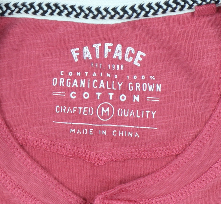 FatFace Men's Red Henley T-Shirt M